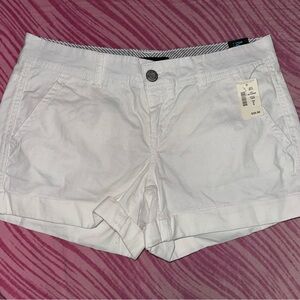 aeropostale white midi shorts